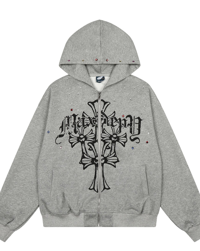 TALKLESSFASHION EON 26 spring new spot American street trendy high street individual pattern hooded sweatshirt jacket for men