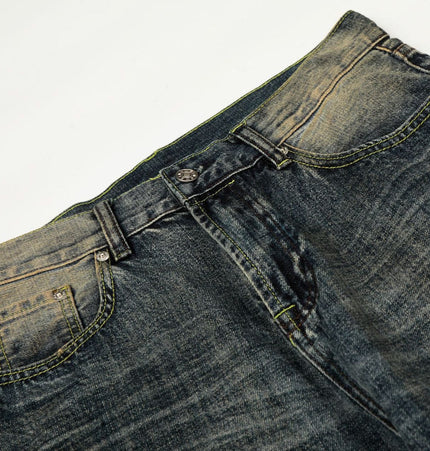 TALKLESSFASHION EON 26 spring New spot American street trendy high street individual wash design denim trousers men