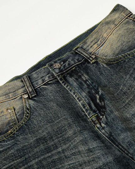 TALKLESSFASHION EON 26 spring New spot American street trendy high street individual wash design denim trousers men