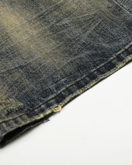 TALKLESSFASHION EON 26 spring New spot American street trendy high street individual wash design denim trousers men