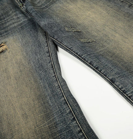 TALKLESSFASHION EON 26 spring New spot American street trendy high street individual wash design denim trousers men