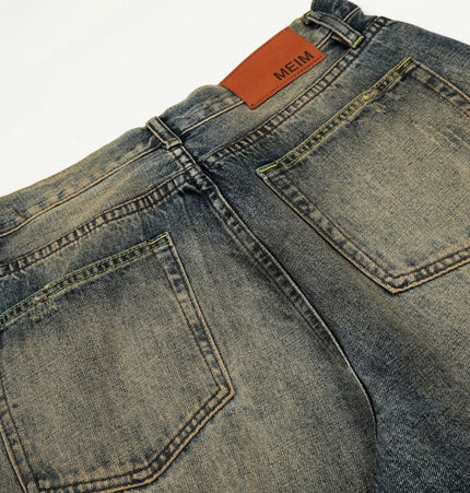 TALKLESSFASHION EON 26 spring New spot American street trendy high street individual wash design denim trousers men