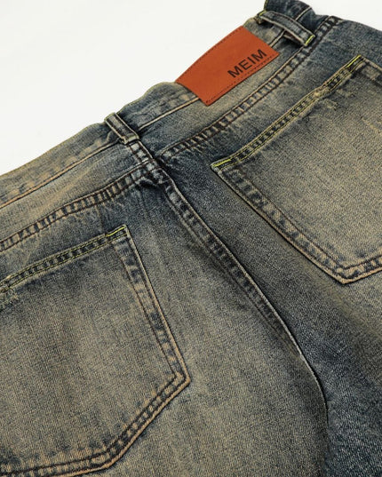 TALKLESSFASHION EON 26 spring New spot American street trendy high street individual wash design denim trousers men