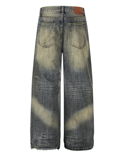 TALKLESSFASHION EON 26 spring New spot American street trendy high street individual wash design denim trousers men