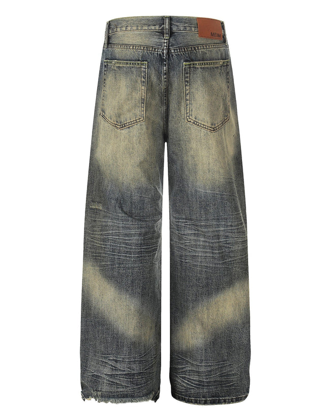TALKLESSFASHION EON 26 spring New spot American street trendy high street individual wash design denim trousers men