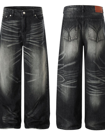 TALKLESSFASHION EON 26 spring New spot American street trendy high street individual wash design denim trousers men