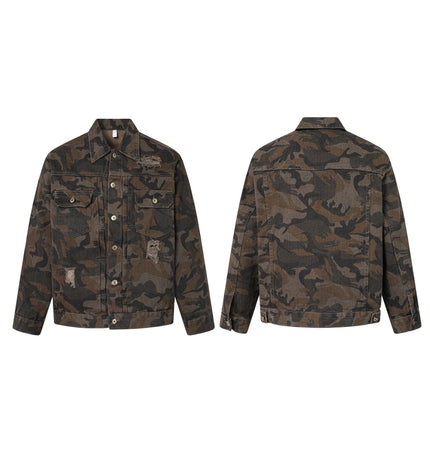 TALKLESSFASHION EON 26 spring New spot American street trendy high street individuality camouflage design loose jacket jacket for women