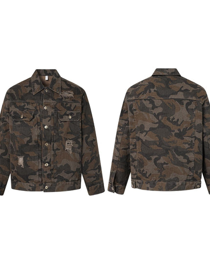 TALKLESSFASHION EON 26 spring New spot American street trendy high street individuality camouflage design loose jacket jacket for women