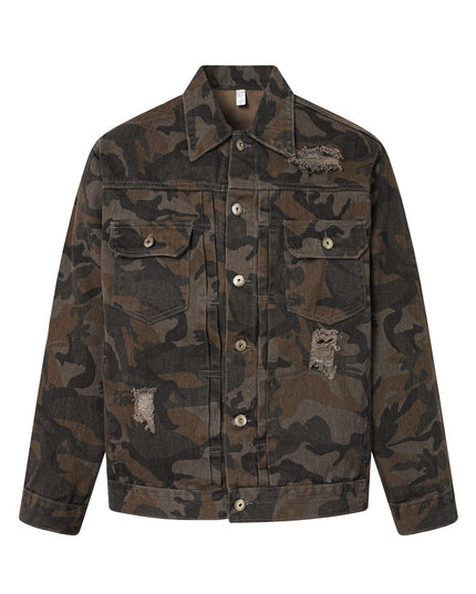 TALKLESSFASHION EON 26 spring New spot American street trendy high street individuality camouflage design loose jacket jacket for women