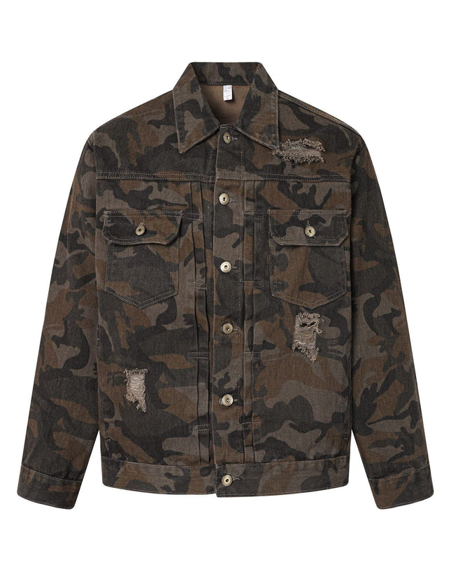 TALKLESSFASHION EON 26 spring New spot American street trendy high street individuality camouflage design loose jacket jacket for women
