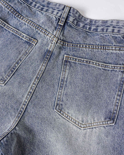TALKLESSFASHION EON 26 spring New spot American street trendy high street individuality design washed denim trousers men