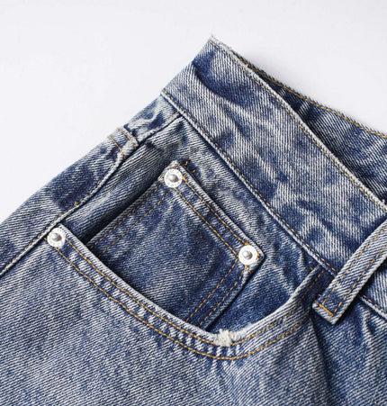 TALKLESSFASHION EON 26 spring New spot American street trendy high street individuality design washed denim trousers men