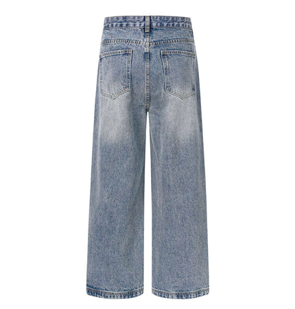 TALKLESSFASHION EON 26 spring New spot American street trendy high street individuality design washed denim trousers men