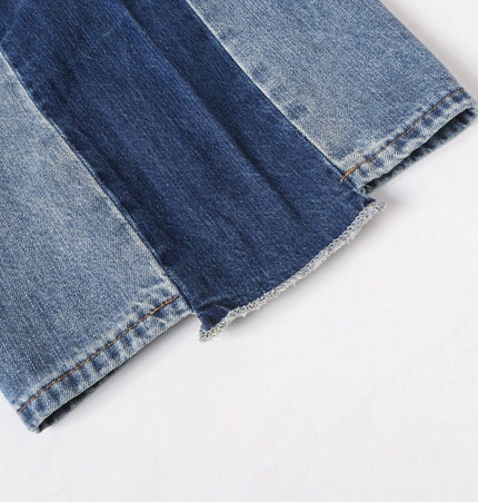 TALKLESSFASHION EON 26 spring New spot American street trendy high street individuality design washed scimitar denim trousers men