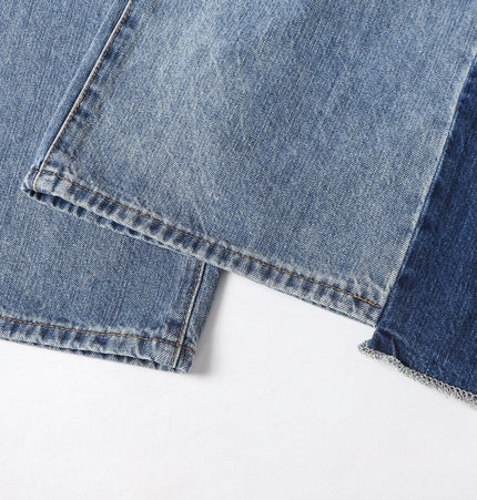 TALKLESSFASHION EON 26 spring New spot American street trendy high street individuality design washed scimitar denim trousers men