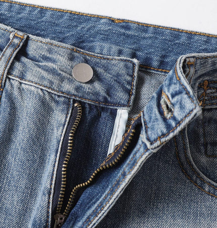 TALKLESSFASHION EON 26 spring New spot American street trendy high street individuality design washed scimitar denim trousers men