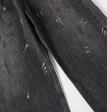 TALKLESSFASHION EON 26 spring New spot American street trendy high street individuality design washed scimitar denim trousers men