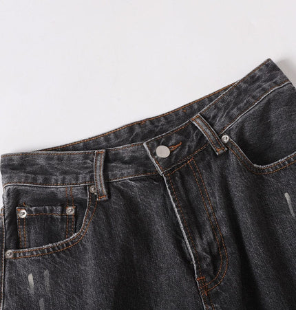 TALKLESSFASHION EON 26 spring New spot American street trendy high street individuality design washed scimitar denim trousers men
