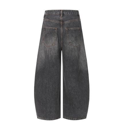 TALKLESSFASHION EON 26 spring New spot American street trendy high street individuality design washed scimitar denim trousers men