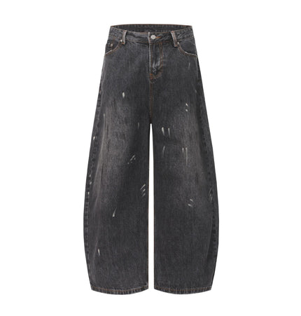 TALKLESSFASHION EON 26 spring New spot American street trendy high street individuality design washed scimitar denim trousers men