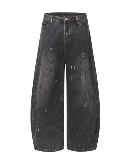 TALKLESSFASHION EON 26 spring New spot American street trendy high street individuality design washed scimitar denim trousers men