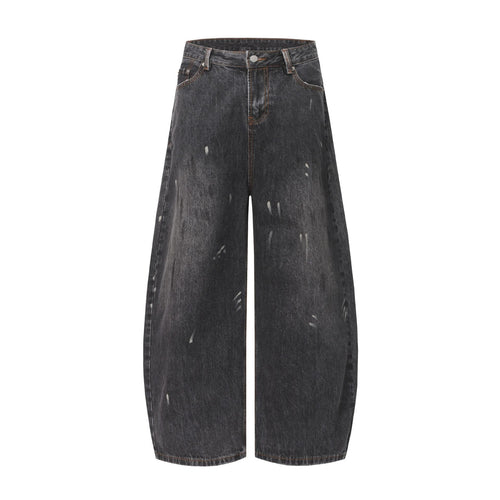 THETLSTUDIO EON 26 spring New spot American street trendy high street individuality design washed scimitar denim trousers men