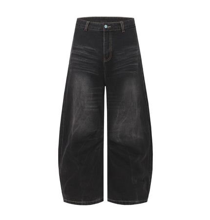 TALKLESSFASHION EON 26 spring New spot American street trendy high street individuality design washed scimitar denim trousers men