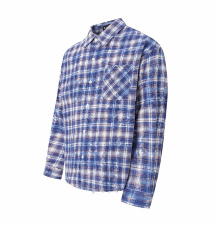 TALKLESSFASHION EON 26 spring New spot American street trendy high street personality pattern long sleeve shirt man