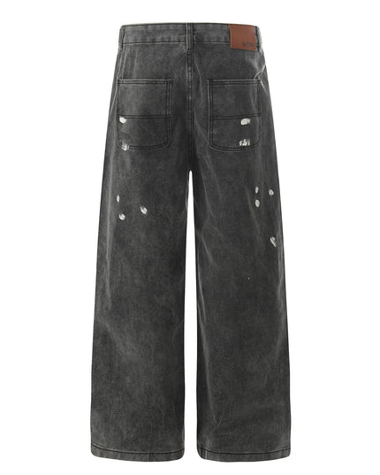 TALKLESSFASHION EON 26 spring new spot American street trendy high street personality splash ink design casual trousers men