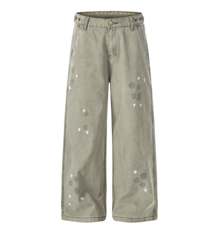TALKLESSFASHION EON 26 spring new spot American street trendy high street personality splash ink design casual trousers men