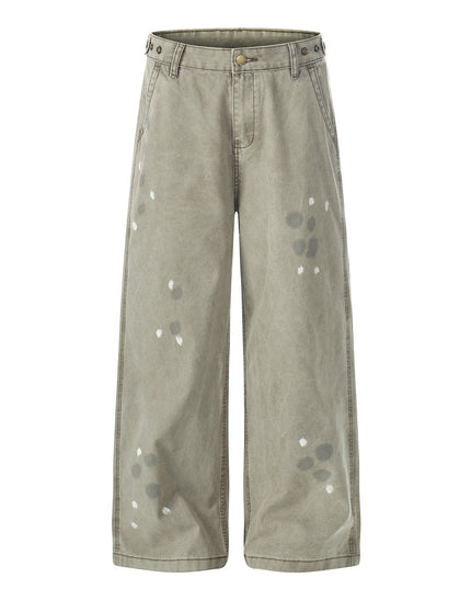TALKLESSFASHION EON 26 spring new spot American street trendy high street personality splash ink design casual trousers men