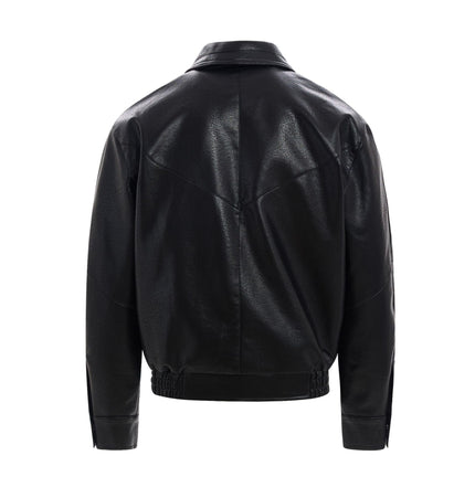 TALKLESSFASHION EON 26 spring new spot American street trendy high street simple and versatile loose PU leather jacket jacket for men