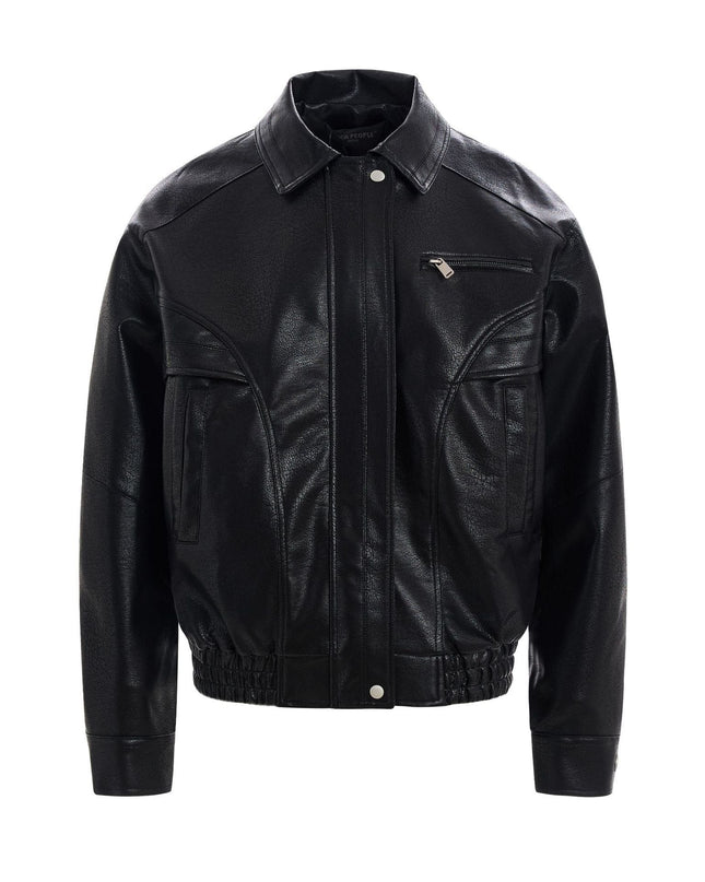 TALKLESSFASHION EON 26 spring new spot American street trendy high street simple and versatile loose PU leather jacket jacket for men