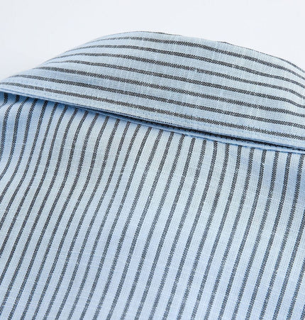 TALKLESSFASHION EON 26 spring new spot American street trendy pinstripe double pocket basic long sleeve shirt men