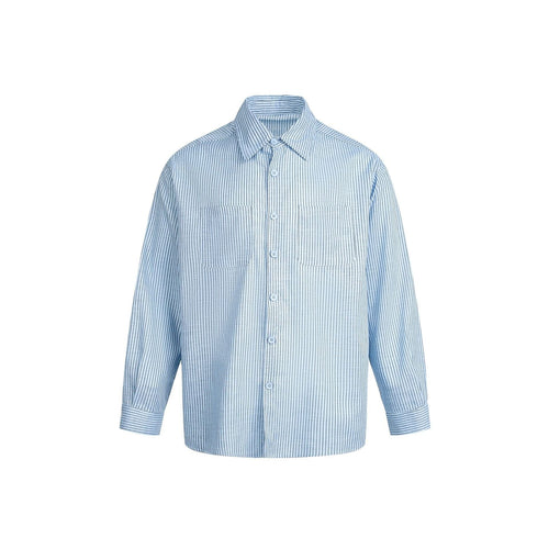 THETLSTUDIO EON 26 spring new spot American street trendy pinstripe double pocket basic long sleeve shirt men