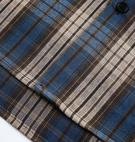 TALKLESSFASHION EON 26 spring new spot American street trendy plaid basic long sleeve shirt for men