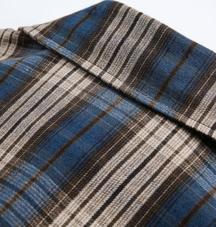 TALKLESSFASHION EON 26 spring new spot American street trendy plaid basic long sleeve shirt for men