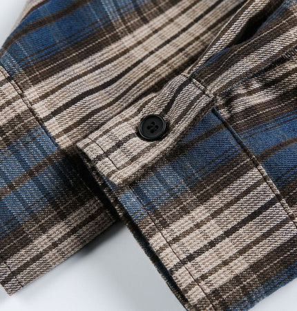 TALKLESSFASHION EON 26 spring new spot American street trendy plaid basic long sleeve shirt for men
