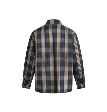 TALKLESSFASHION EON 26 spring new spot American street trendy plaid basic long sleeve shirt for men