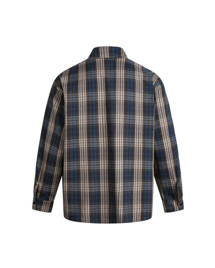 TALKLESSFASHION EON 26 spring new spot American street trendy plaid basic long sleeve shirt for men