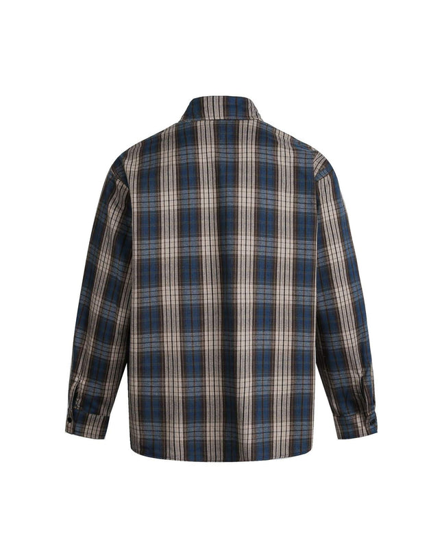 TALKLESSFASHION EON 26 spring new spot American street trendy plaid basic long sleeve shirt for men