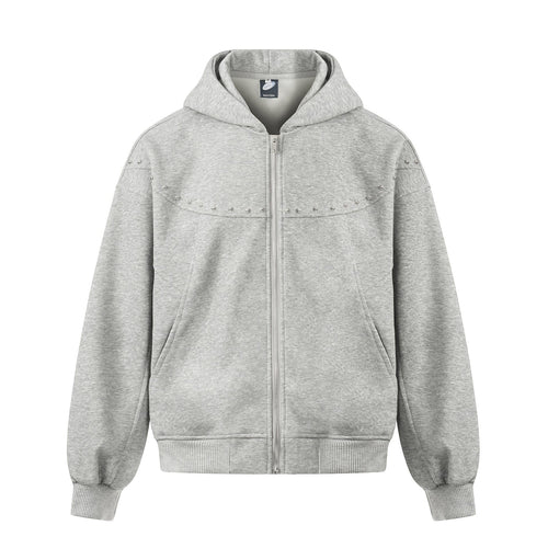 THETLSTUDIO EON 26 spring new spot American style street trendy high street personality bump design hooded sweatshirt cardigan men