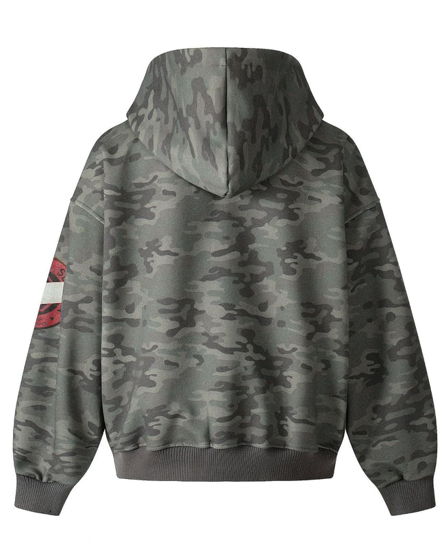 TALKLESSFASHION EON 26 spring new spot American style street trendy high street personality pattern camouflage hooded sweatshirt jacket men