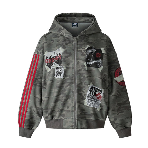 THETLSTUDIO EON 26 spring new spot American style street trendy high street personality pattern camouflage hooded sweatshirt jacket men