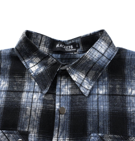 TALKLESSFASHION EON 26 summer new spot American street trendy high street personality pattern short-sleeved shirt man