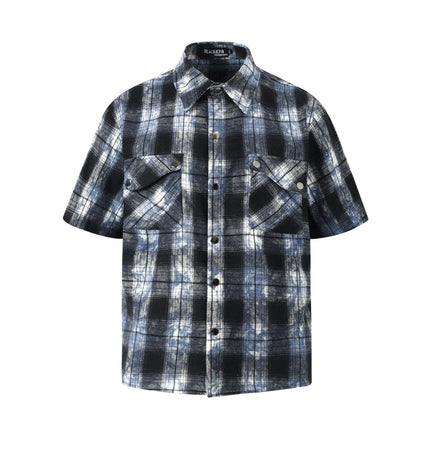 TALKLESSFASHION EON 26 summer new spot American street trendy high street personality pattern short-sleeved shirt man