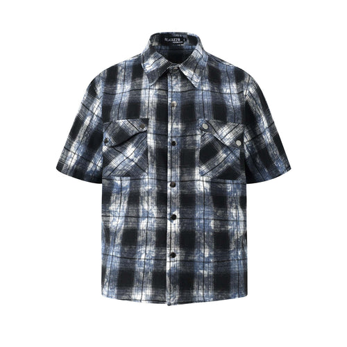 TALKLESSFASHION EON 26 summer new spot American street trendy high street personality pattern short-sleeved shirt man