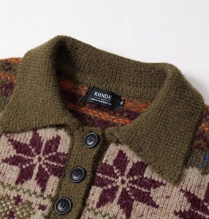 TALKLESSFASHION Fair Isle Executive Polo Knit