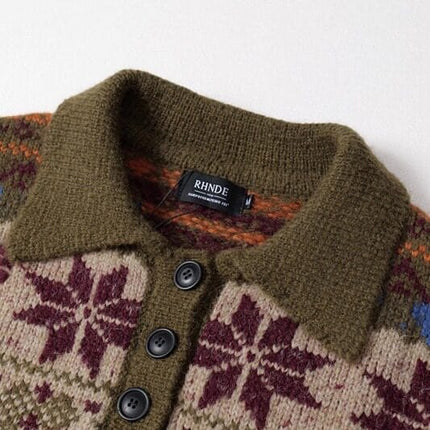 TALKLESSFASHION Fair Isle Executive Polo Knit