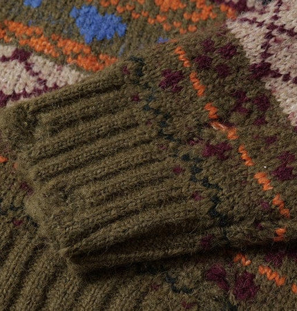 TALKLESSFASHION Fair Isle Executive Polo Knit